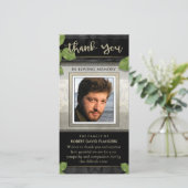 ブラック葉金ゴールドフォトカスタムサンキューカード サンキューカード (スタンド正面)