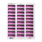 ブラック薄紫ピンクパープルダマスモノグラム ラベル (フルシート)