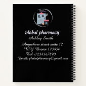 ブラック薬局のロゴエレガントミニマル ノートブック (裏面)