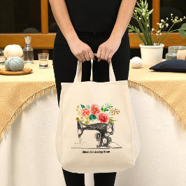 ブラック裁縫マシンテーラーキルタークラフター トートバッグ