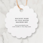 ブラック裁縫マシンテーラーブティック フェイバータグ (裏面)