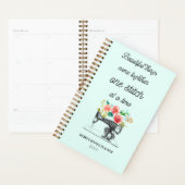 ブラック裁縫機ヴィンテージ引用文パステル プランナー手帳 (ディスプレー)