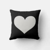 ブラック装飾用クッションとホワイトハート クッション (裏面)