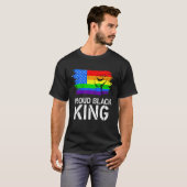 ブラック誇りを持ったキングパパファーザーズデイLGBTゲイプライドラ Tシャツ (正面フル)