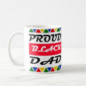 ブラック誇りを持ったパパジュネグ コーヒーマグカップ (左)