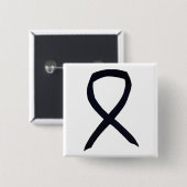 ブラック認識度カスタムリボンのアートピン 缶バッジ (正面&裏面)