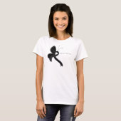 ブラック認識度リボン蝶 Tシャツ (正面フル)