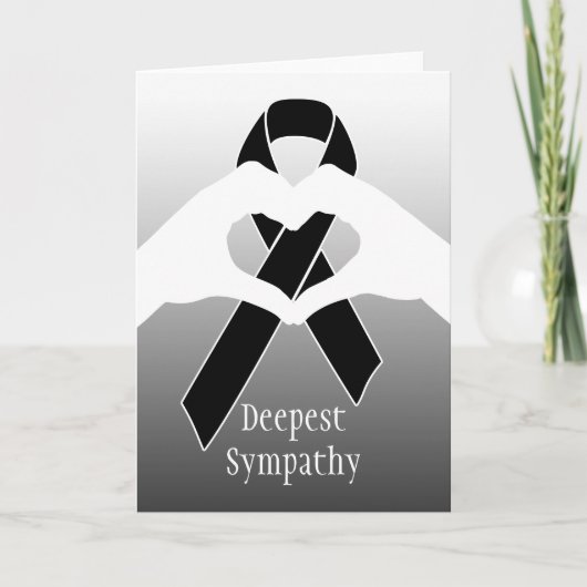 ブラック認識度リボン+メッセージ カード (正面)