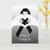 ブラック認識度リボン+メッセージ カード (黄色い花)