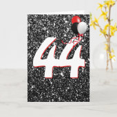 ブラック誕生日カードの44グリッターバルーン カード (黄色い花)