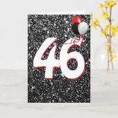 ブラック誕生日カードの46グリッターバルーン カード (黄色い花)