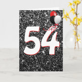 ブラック誕生日カードの54グリッターバルーン カード (黄色い花)