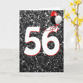 ブラック誕生日カードの56グリッターバルーン カード (黄色い花)