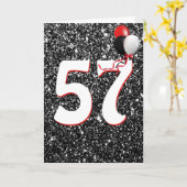 ブラック誕生日カードの57グリッターバルーン カード (黄色い花)