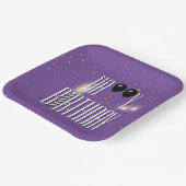 ブラック誕生日バルーンとスパークラー ペーパープレート (傾斜あり)