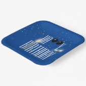 ブラック誕生日バルーンとスパークラー ペーパープレート (傾斜あり)