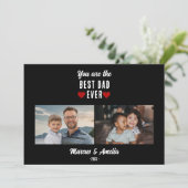 ブラック赤いハートハッピーファーザーの日2枚 シーズンカード (スタンド正面)