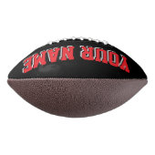 ブラック赤と白カスタムサッカー アメリカンフットボール (回転90)