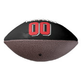 ブラック赤と白カスタムサッカー アメリカンフットボール (回転270)