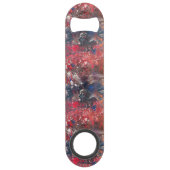 ブラック赤白青ステンレス鋼ボトルオープナー スピード栓抜き (裏面)