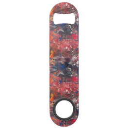 ブラック赤白青ステンレス鋼ボトルオープナー スピード栓抜き