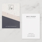 ブラック赤面セラミックネックレスイヤリングディスプレイロゴ 名刺 (正面/裏面)