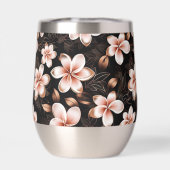 ブラック赤面ピンクローズ金ゴールドフローラ (背面)