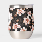 ブラック赤面ピンクローズ金ゴールドフローラ (左面)