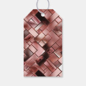 ブラック赤面ピンクローズ金ゴールドフローラ ギフトタグ (裏面)