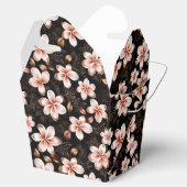 ブラック赤面ピンクローズ金ゴールドフローラ フェイバーボックス (オープン)