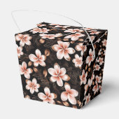 ブラック赤面ピンクローズ金ゴールドフローラ フェイバーボックス (裏面サイド)