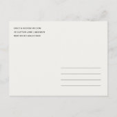 ブラック赤面ブルゴーニュバラ結婚フローラサンキュー 案内ポストカード (裏面)