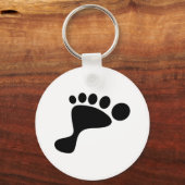 ブラック足プリント キーホルダー (正面)