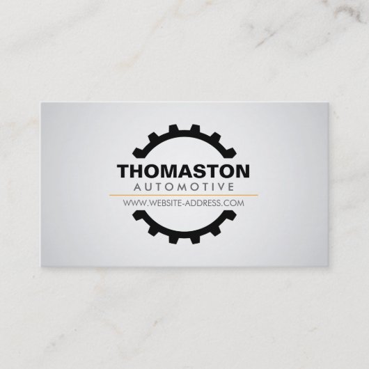 ブラック車のギア2自動修復、整備士 名刺 (正面)