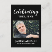 ブラック追悼式祈りの言葉カード付き写真 エンクロージャーカード (正面)