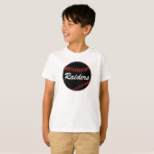 ブラック野球カスタムチームまたは選手名 ボーイズ Tシャツ (正面フル)