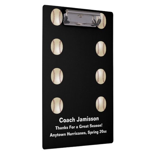 ブラック野球監督お名前ありがとう クリップボード (右)