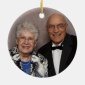 ブラック金ゴールドが50周年を結婚飾る セラミックオーナメント (裏面)