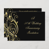 ブラック金ゴールドが50周年記念を飾る 招待状 (正面/裏面)