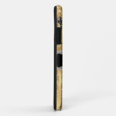 ブラック金ゴールドきらきら光るグリッタードリップダイヤモンド名 Case-Mate iPhoneケース (裏面/右)