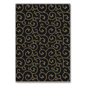 ブラック金ゴールドとピンクレッドローゼス披露宴座席表 テーブルナンバー (裏面)