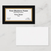 ブラック金ゴールドとホワイトミニマリストの汎用 名刺 (正面/裏面)