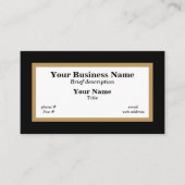 ブラック金ゴールドとホワイトミニマリストの汎用 名刺 (正面)