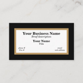 ブラック金ゴールドとホワイトミニマリストの汎用 名刺
