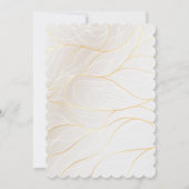 ブラック金ゴールドはっきりしたフローラ開花婚約パーティ 招待状 (裏面)