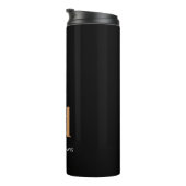 ブラック金ゴールドはっきりしたモノグラム名モダン タンブラー (回転右)