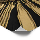 ブラック金ゴールドアイウォールアート ポスター (角)