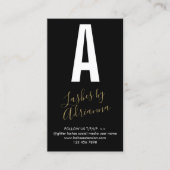 ブラック金ゴールドアイコン化粧ラッシュエクステンションアフターケア 名刺 (正面)