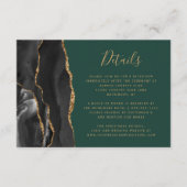 ブラック金ゴールドアガテエメラルドグリーン結婚ズ詳細 エンクロージャーカード (正面)