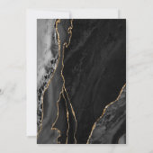 ブラック金ゴールドアガテサプライズ50誕生日 招待状 (裏面)